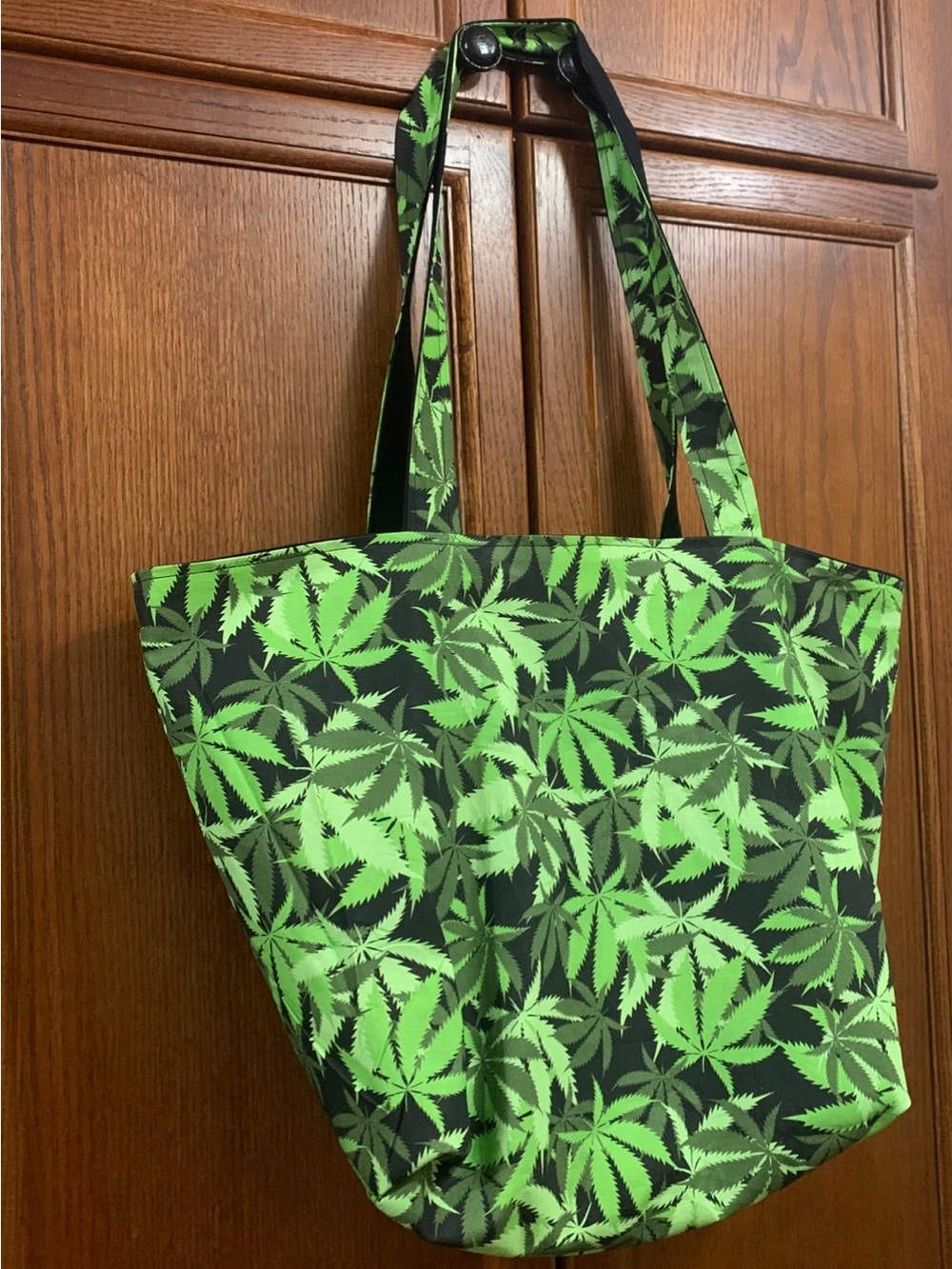 Green 420 Leaf Pattern Tote Bag - Women's Everyday Carry